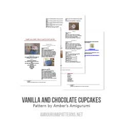 vanilla and chocolate cupcakes amigurumi pattern by Amber's Amigurumi