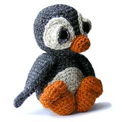 Wilbur the penguin amigurumi pattern by Patchwork Moose (Kate E Hancock)