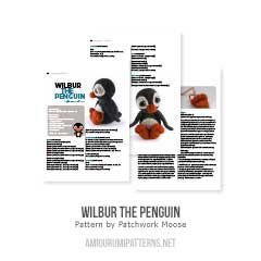 Wilbur the penguin amigurumi pattern by Patchwork Moose (Kate E Hancock)